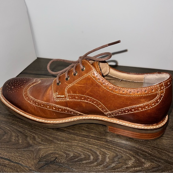 Sperry Shoes Men Size 10 Oxford Brown Leather Dress Boat - Picture 9 of 14